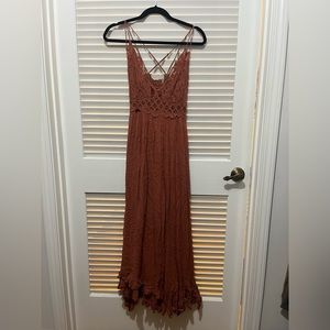 Terracotta Free People Maxi Dress